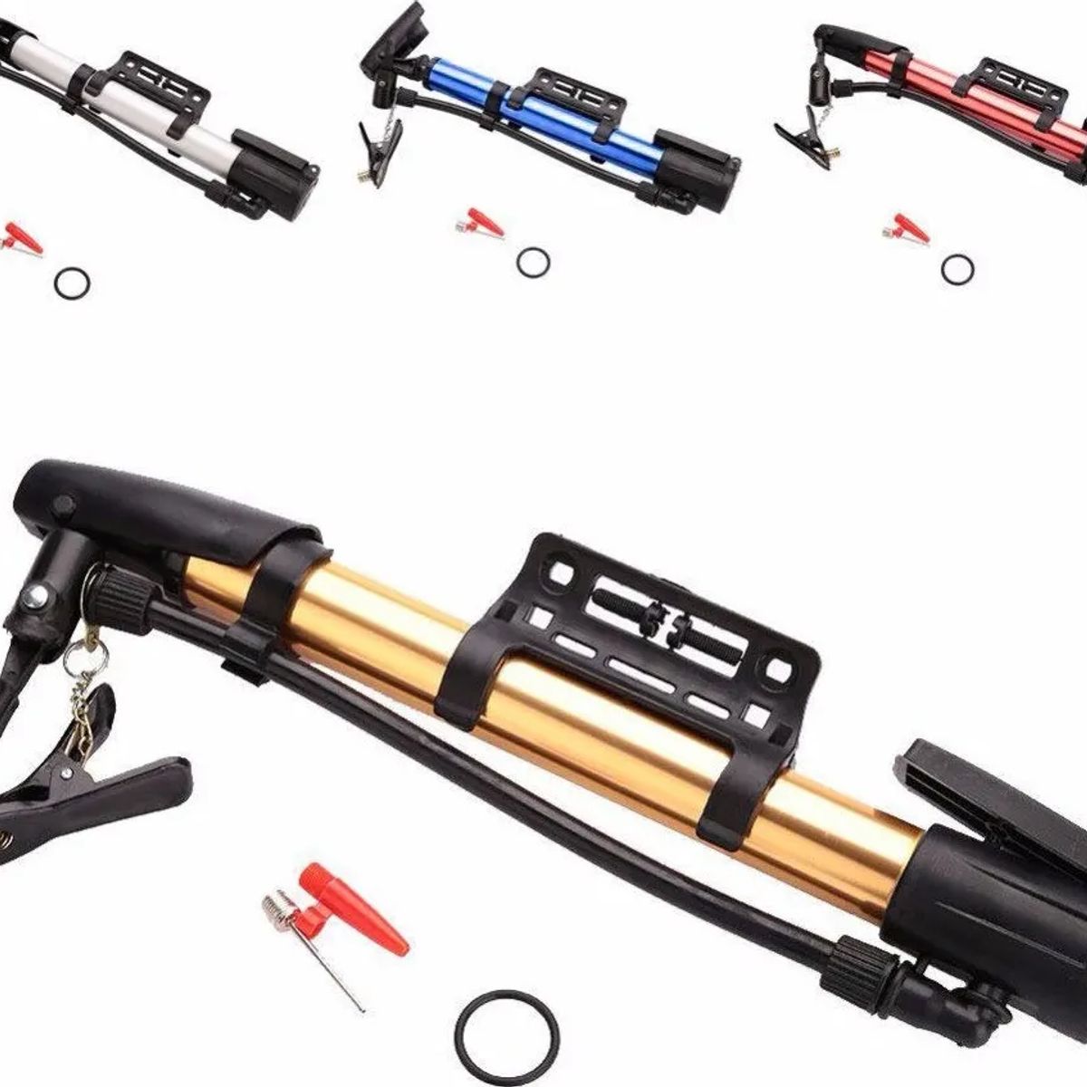 GENERICO - Bombin De Bicicleta Multifunción Doble Válvula