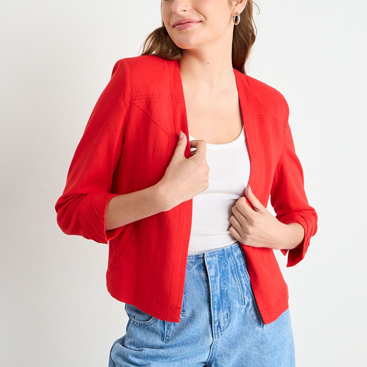 IO - Casaca Lisa Mujer Rojo Io