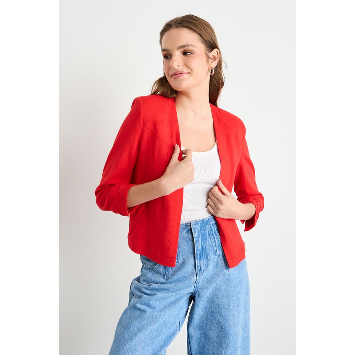 IO - Casaca Lisa Mujer Rojo Io