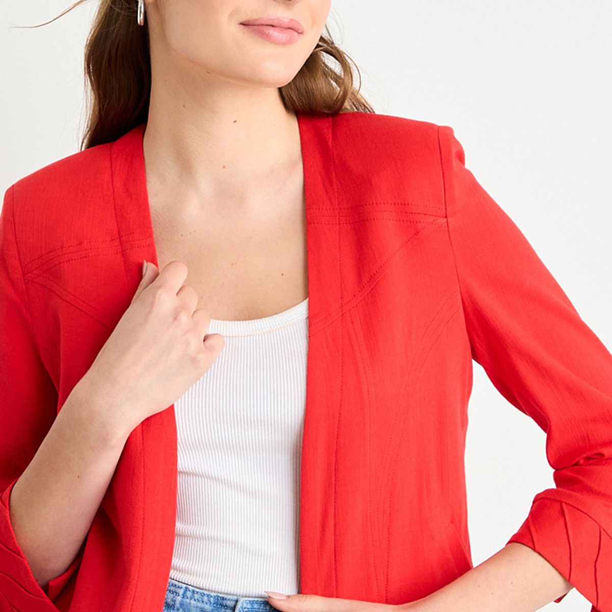 IO - Casaca Lisa Mujer Rojo Io