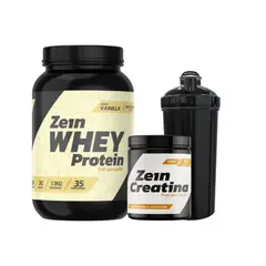 ZEIN - PACK PROTEINA WHEY VAINILLA 1,1 KG + CREATINA 60SV + SHAKER -