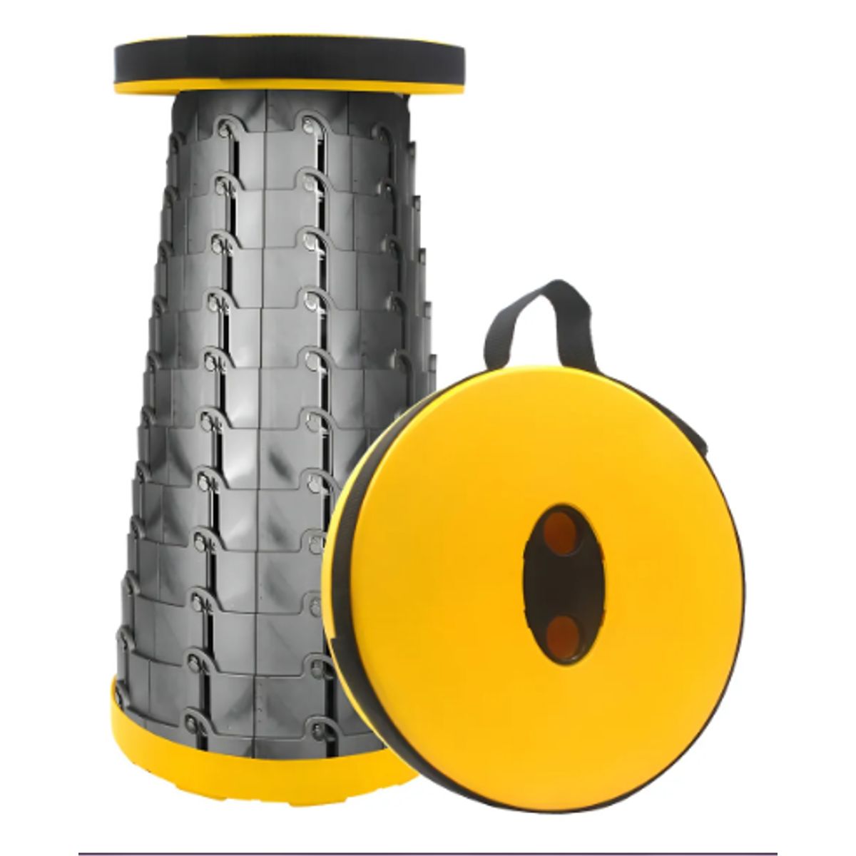 GENERICO - Taburete Plegable Silla Telescopica Silla Portatil Retraible Color Dorado