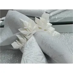 GENERICO - Servilletero navideño de copo de nieve