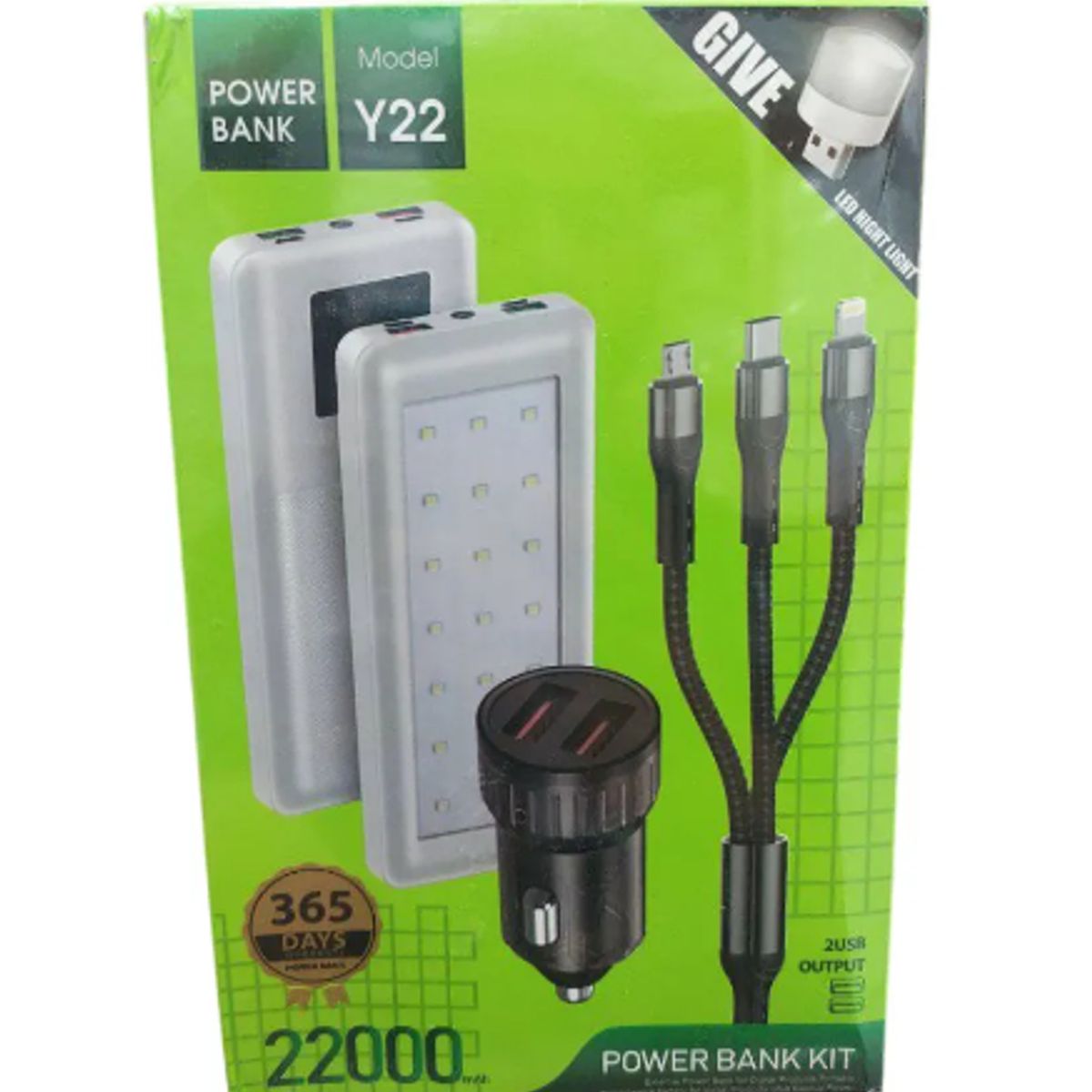 GENERICO - Kit Power Bank 3 En 1 22000mah Banco De Carga Rápida Y-22