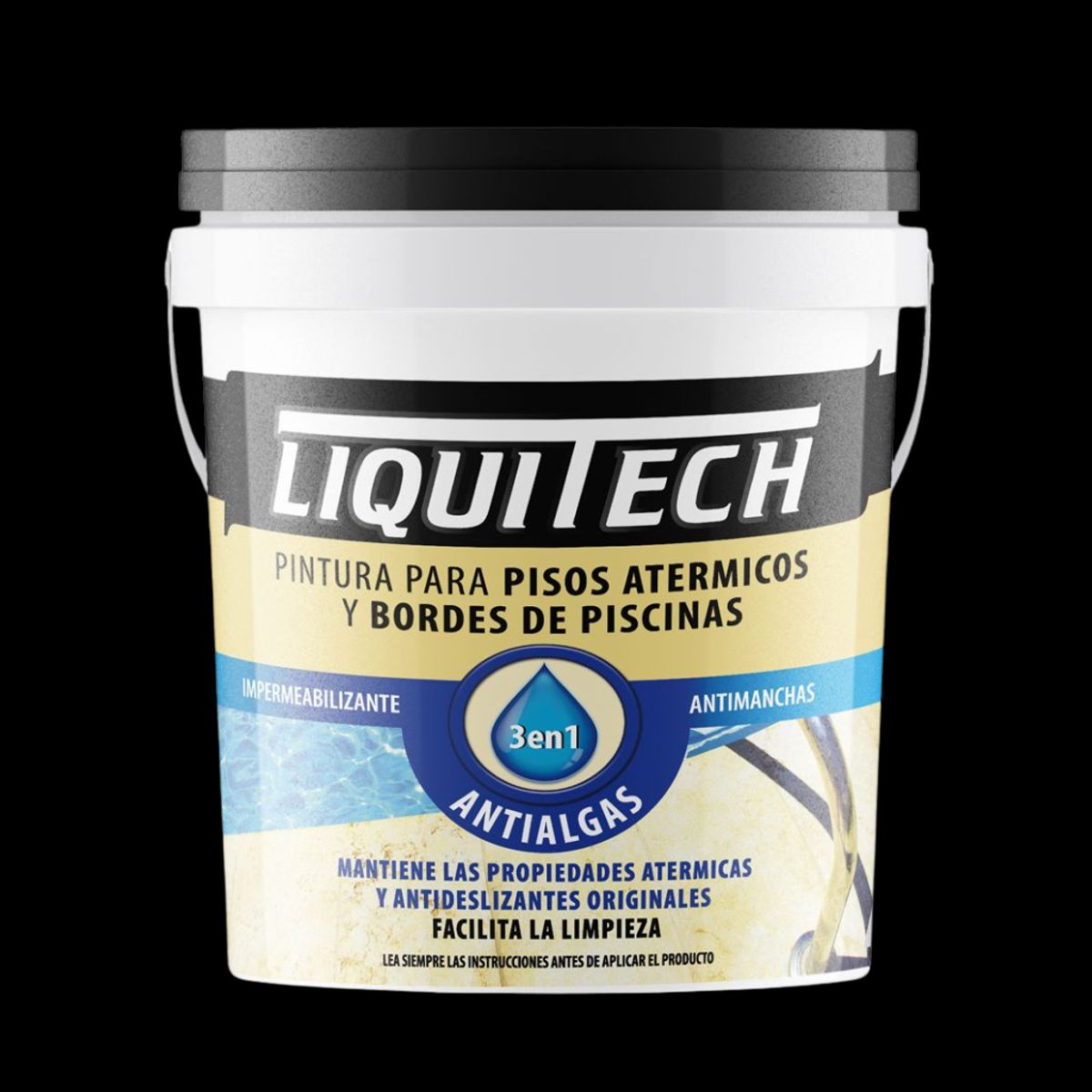 GENERICO - Pintura para pisos atérmicos Impermeabilizante 4 Lts Marfil Liquitech