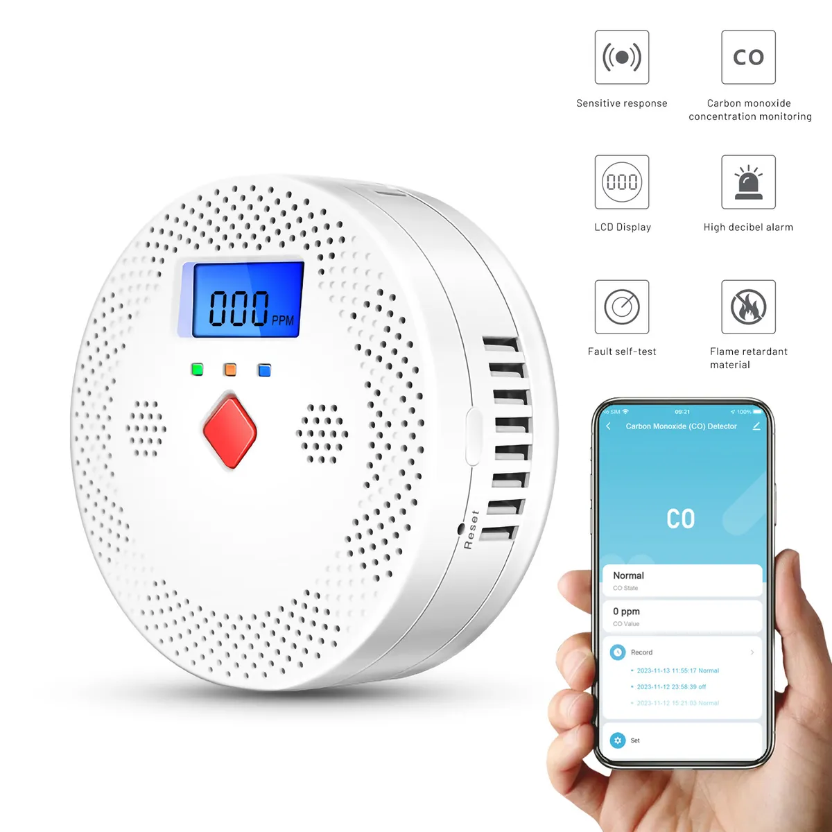 VIPA - Sensor Detector de Monoxido de Carbono Inteligente Wifi