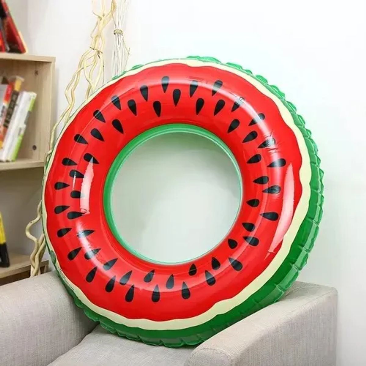 MOVI - FLOTADOR INFLABLE REDONDO CON DISEÑO DE SANDÍA PARA PISCINA
