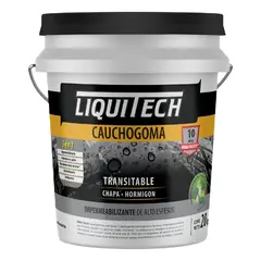 GENERICO - Pintura impermeabilizante sustentable Caucho Goma 5 en 1 Liquitech 4 Kg color Negro
