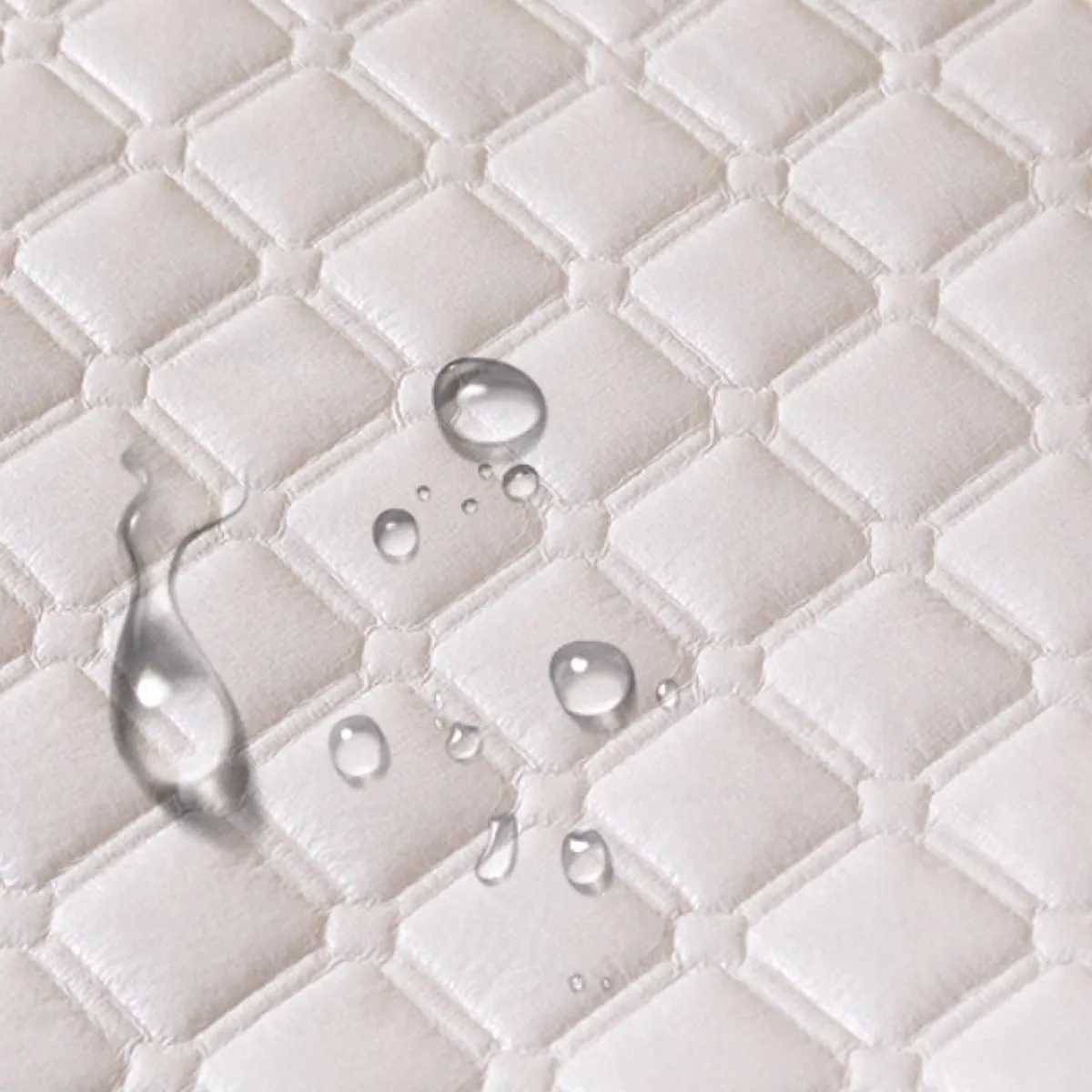 GENERICO - cubre colchón blanco 1.5  plaza protector impermeable 1 funda de almohada