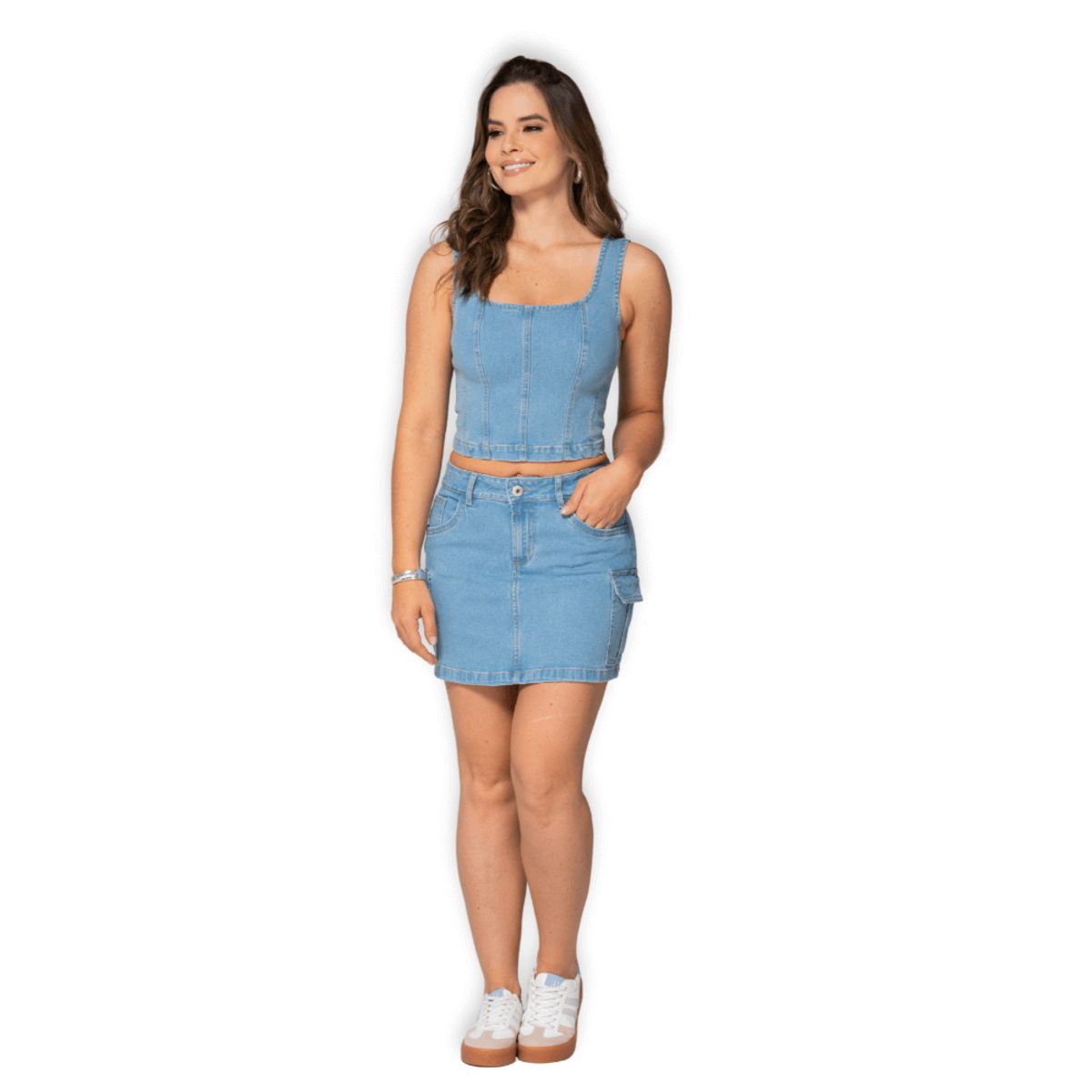 TRUCCOS JEANS - Crop Top Mezclilla Mujer Elasticado  Colombiano T03033677