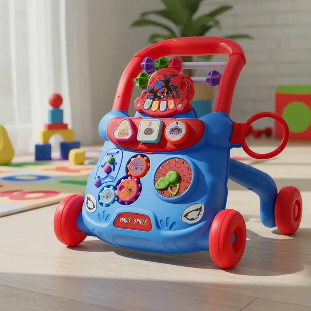 GENERICO - Andador para Bebé Magic Spider con Ruedas Antivuelco Antivuelco Interactivo y Seguro