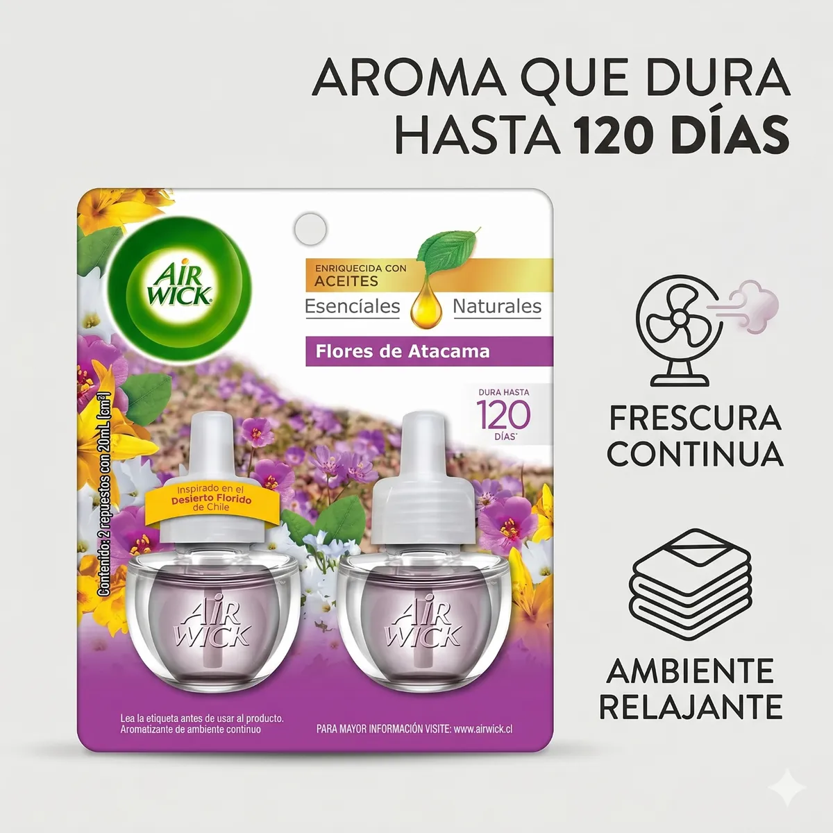 AIRWICK - Recarga Air Wick Flores de Atacama 21ml - Pack 2 Unid.