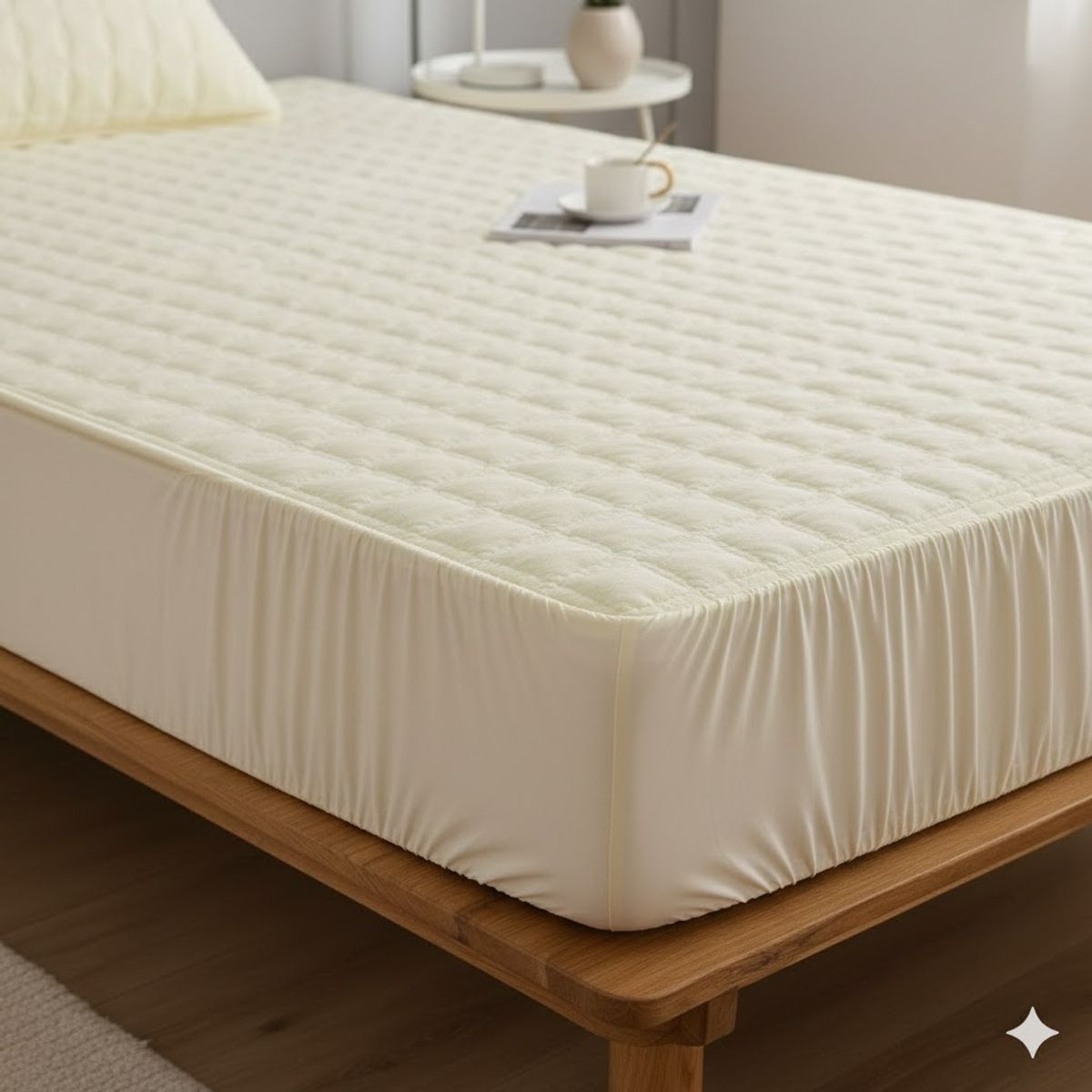 GENERICO - cubre colchón blanco crudo super King protector impermeable 2 funda de almohada