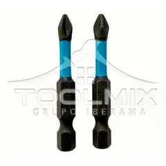 GENERICO - Set / Juego 2 Puntas Philips Hexagonal S2-ph2 Magnética 50mm