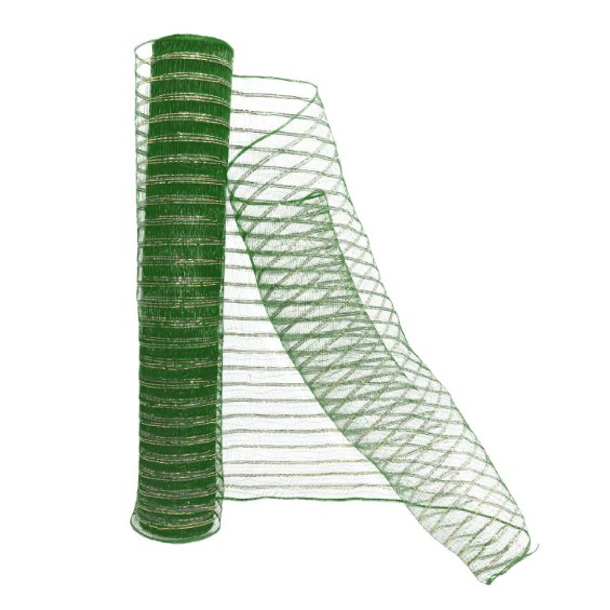 GENERICO - ROLLO 53CMX9M MALLA BOUQUET PP VERDEDORADO X1UNI