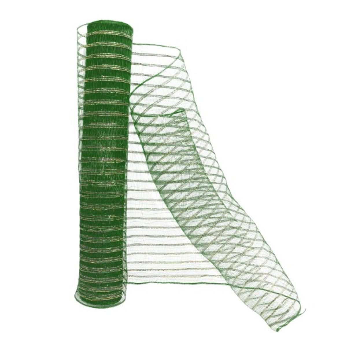 GENERICO - ROLLO 53CMX9M MALLA BOUQUET PP VERDEDORADO X1UNI