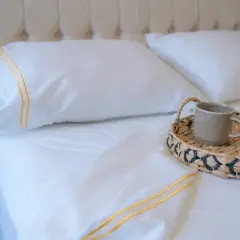 GENEVRA - Sábanas Algodón Egipcio de 600 Hilos 1,5 Plazas