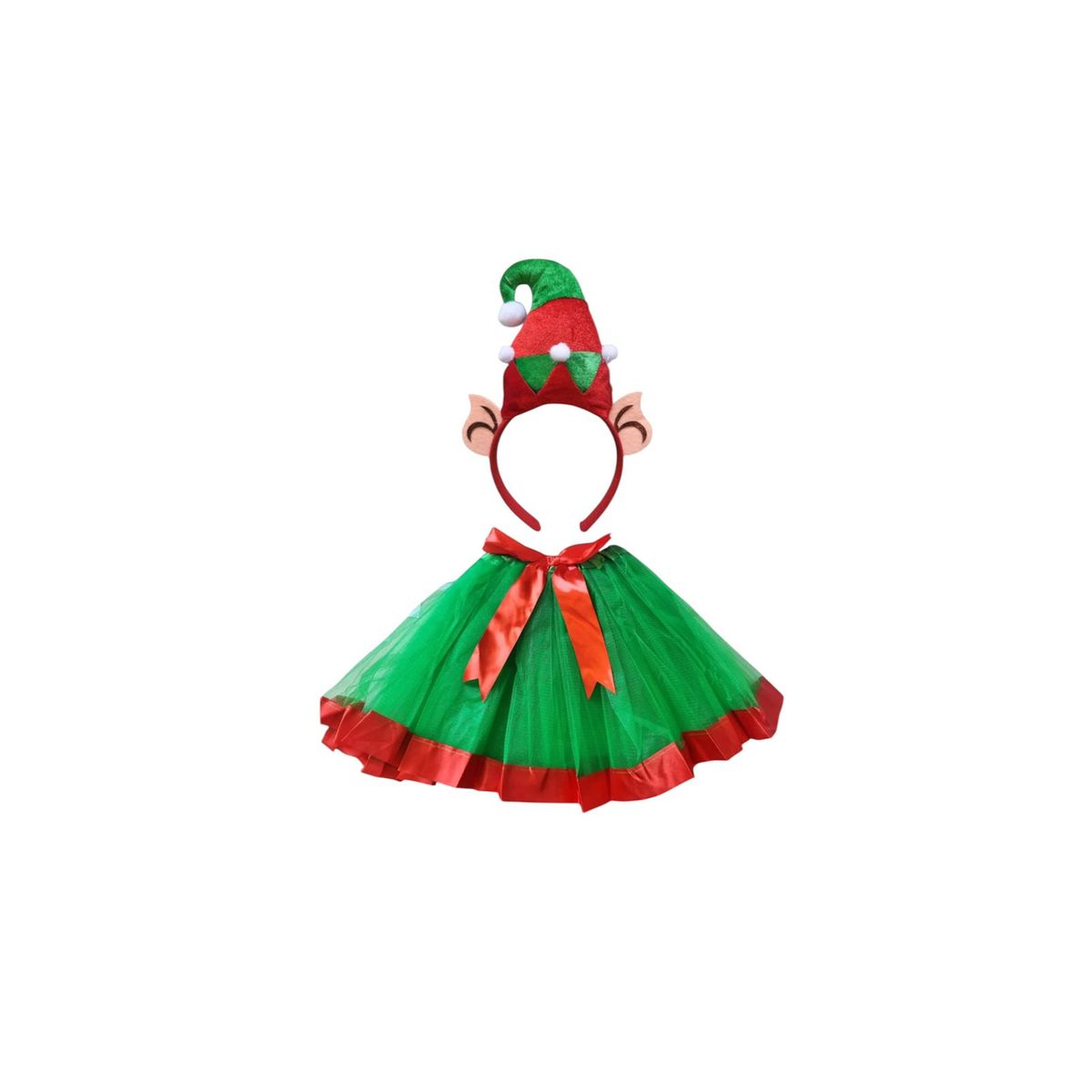 GENERICO - DISFRAZ DE DUENDE O ELFO CON TUTU NIÑA 30CM LARGO