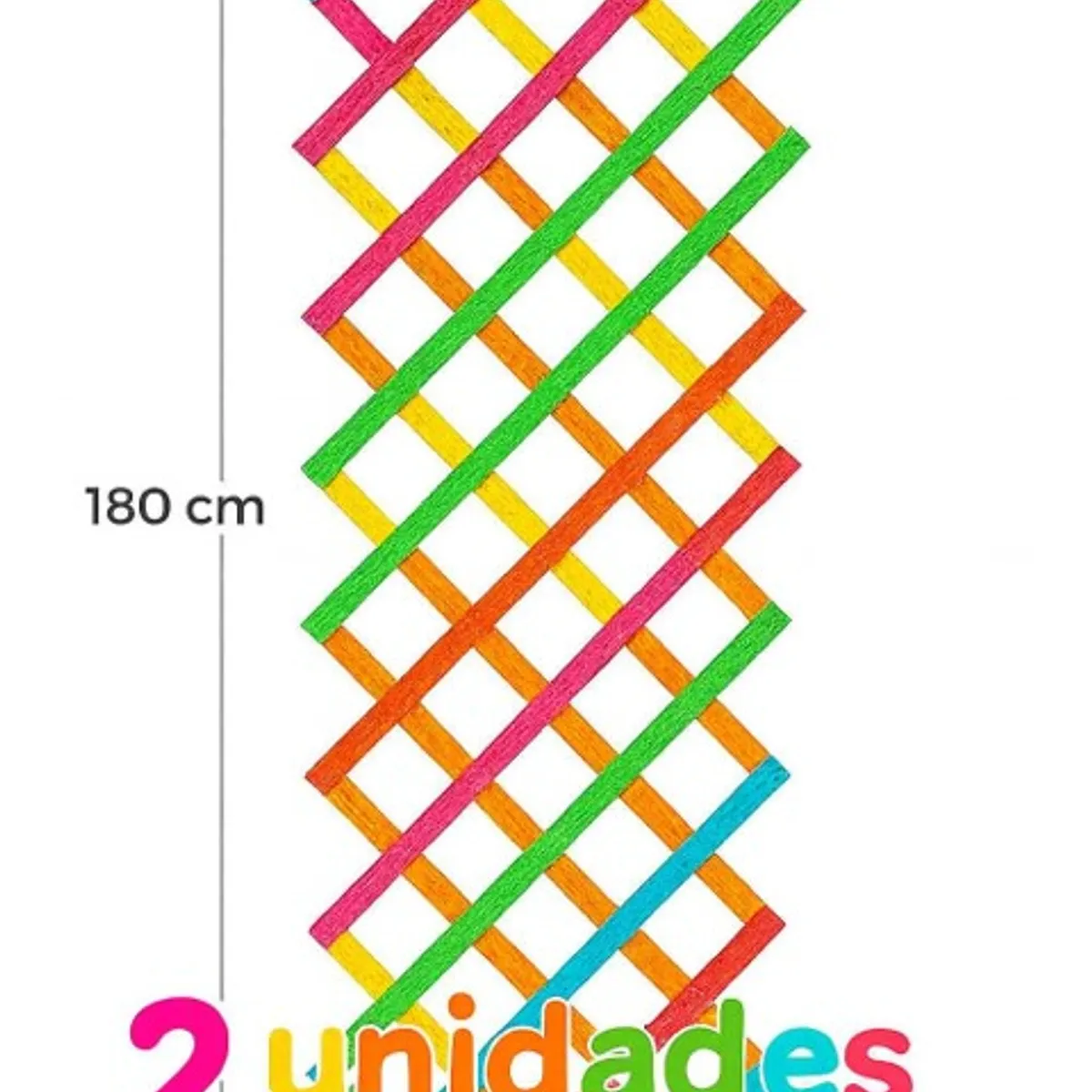 GENERICO - PACK 2 UN: Enrejado Madera SIN MARCO 60x180 cm