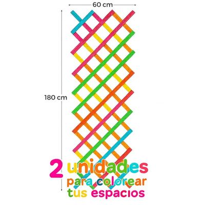 Imagen 2 del producto PACK 2 UN: Enrejado Madera SIN MARCO 60x180 cm