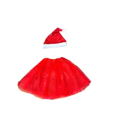 GENERICO - DISFRAZ DE VIEJITA PASCUERA CON TUTU NIÑA 30CM LARGO MAS GORRO Y GUANTES