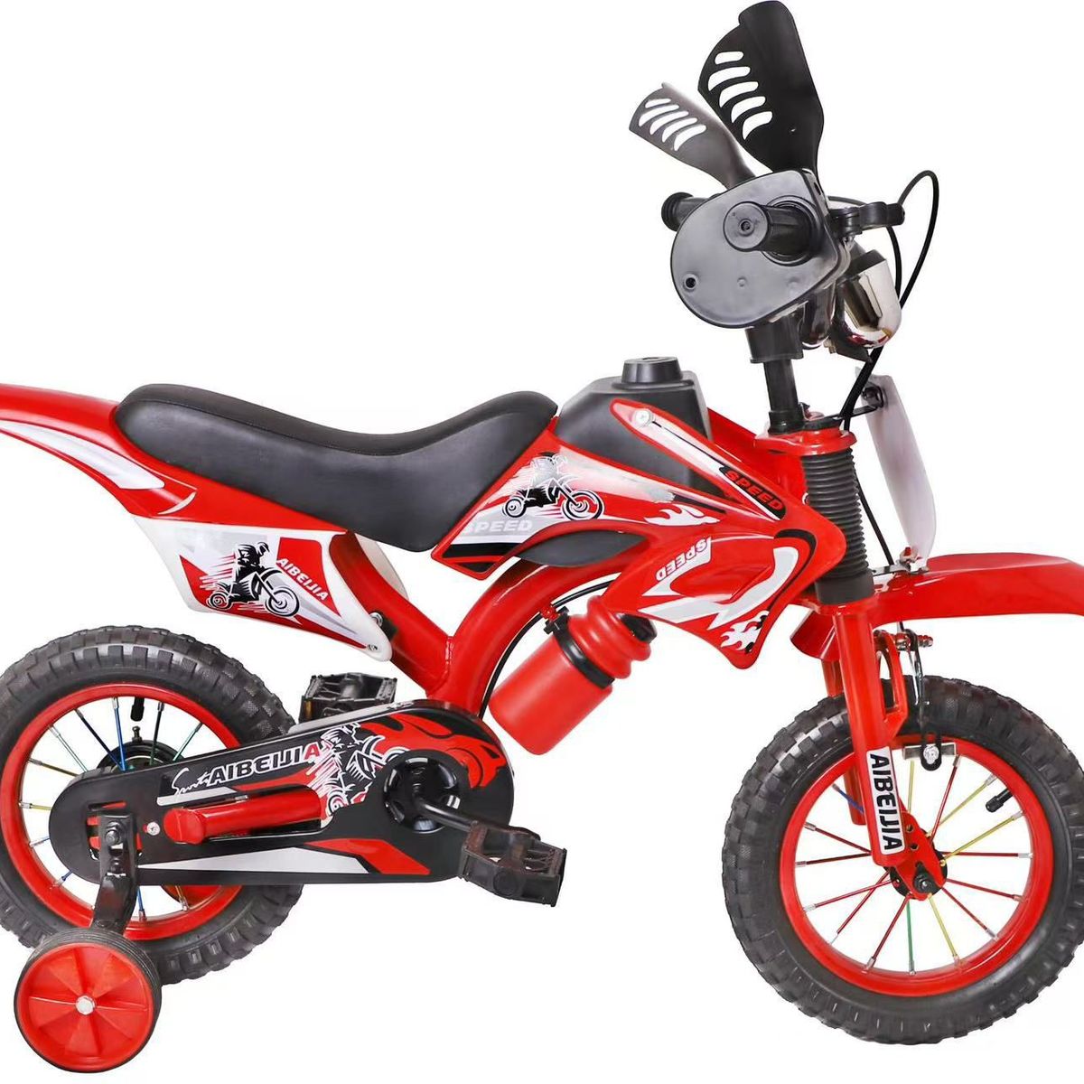GENERICO - Bicimoto Infantil Bicicleta Aro 16 Sonido Como Motor
