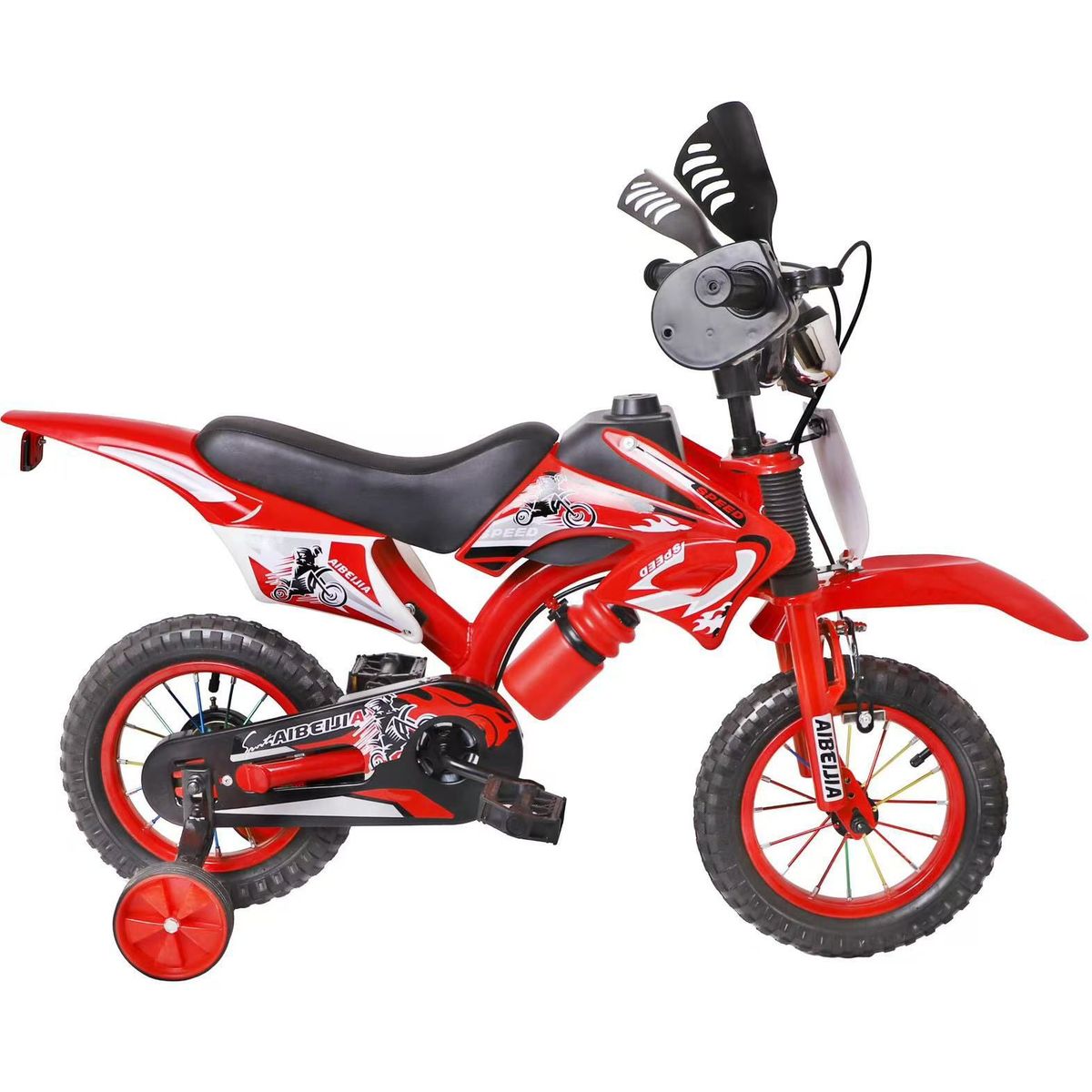 GENERICO - Bicimoto Infantil Bicicleta Aro 16 Sonido Como Motor