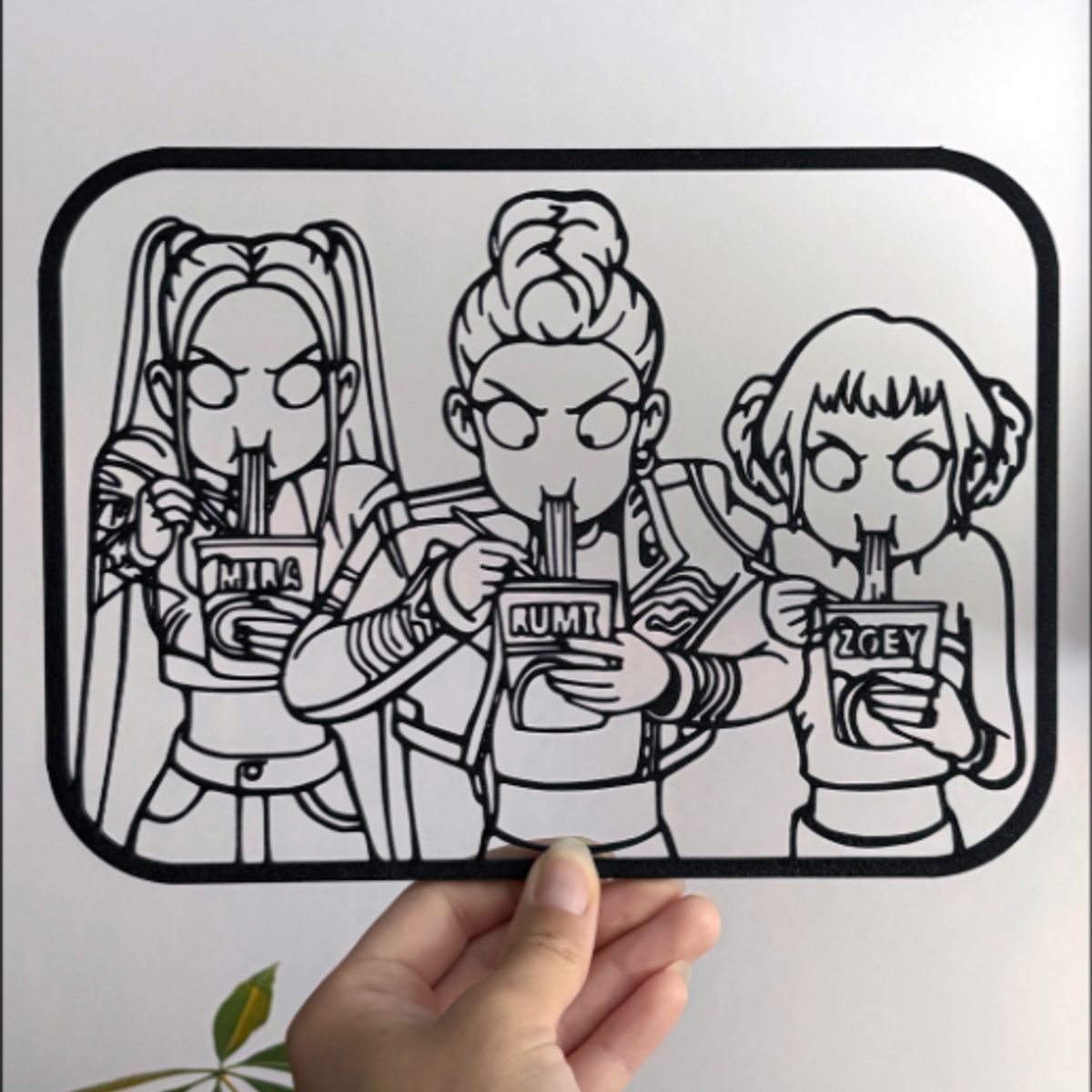 GENERICO - Decoración - Huntrix Comiendo Ramen para Pared