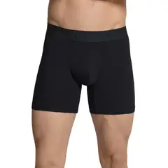 LEO - Bóxer medio en algodón 033360 Negro