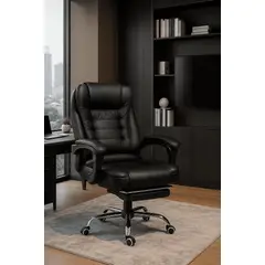 SPACE HOME - Silla De Oficina Giovanni Egonomica Gerencial Reclinable Cuero Sintético