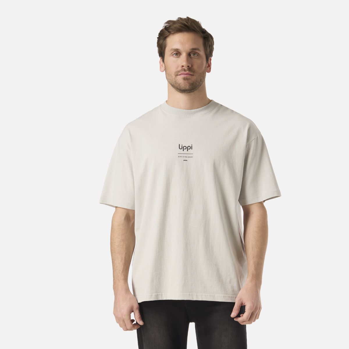 LIPPI - Polera Hombre Endura Cotton T-Shirt Gris Claro Lippi