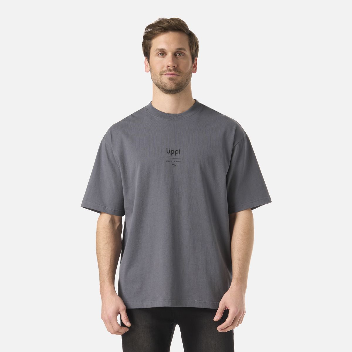 LIPPI - Polera Hombre Endura Cotton T-Shirt Grafito Lippi