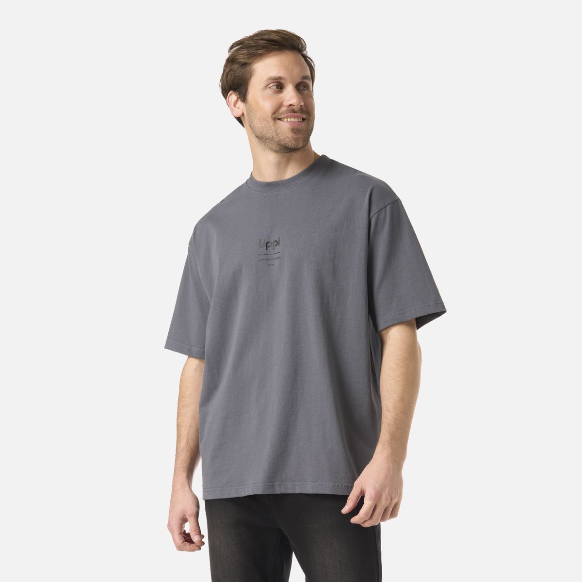 LIPPI - Polera Hombre Endura Cotton T-Shirt Grafito Lippi