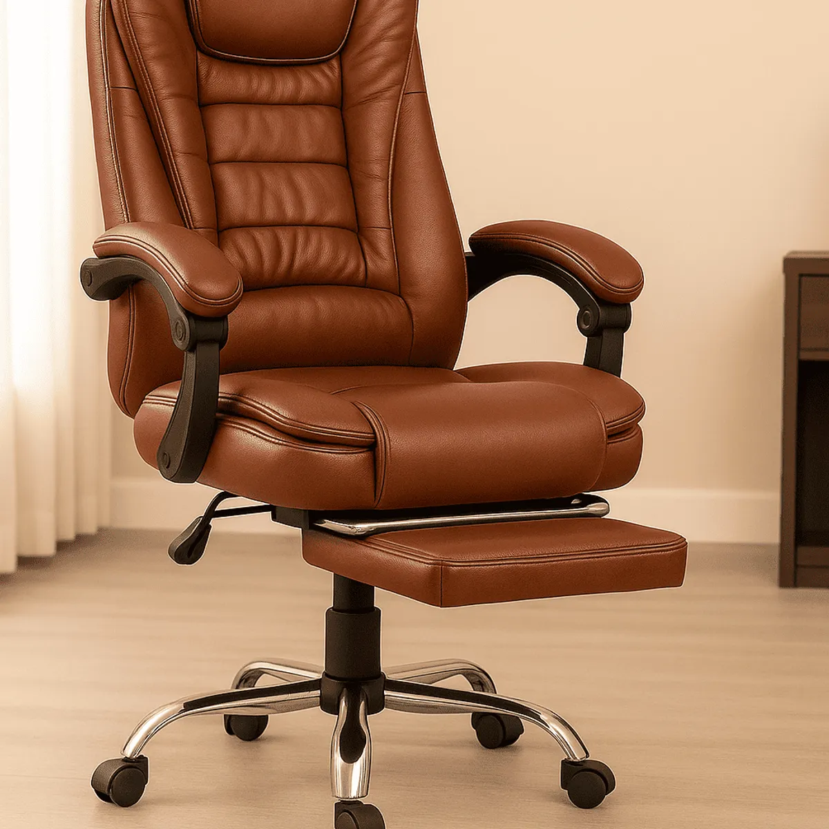 SPACE HOME - Silla De Oficina Giovanni Egonomica Gerencial Reclinable Cuero Sintético