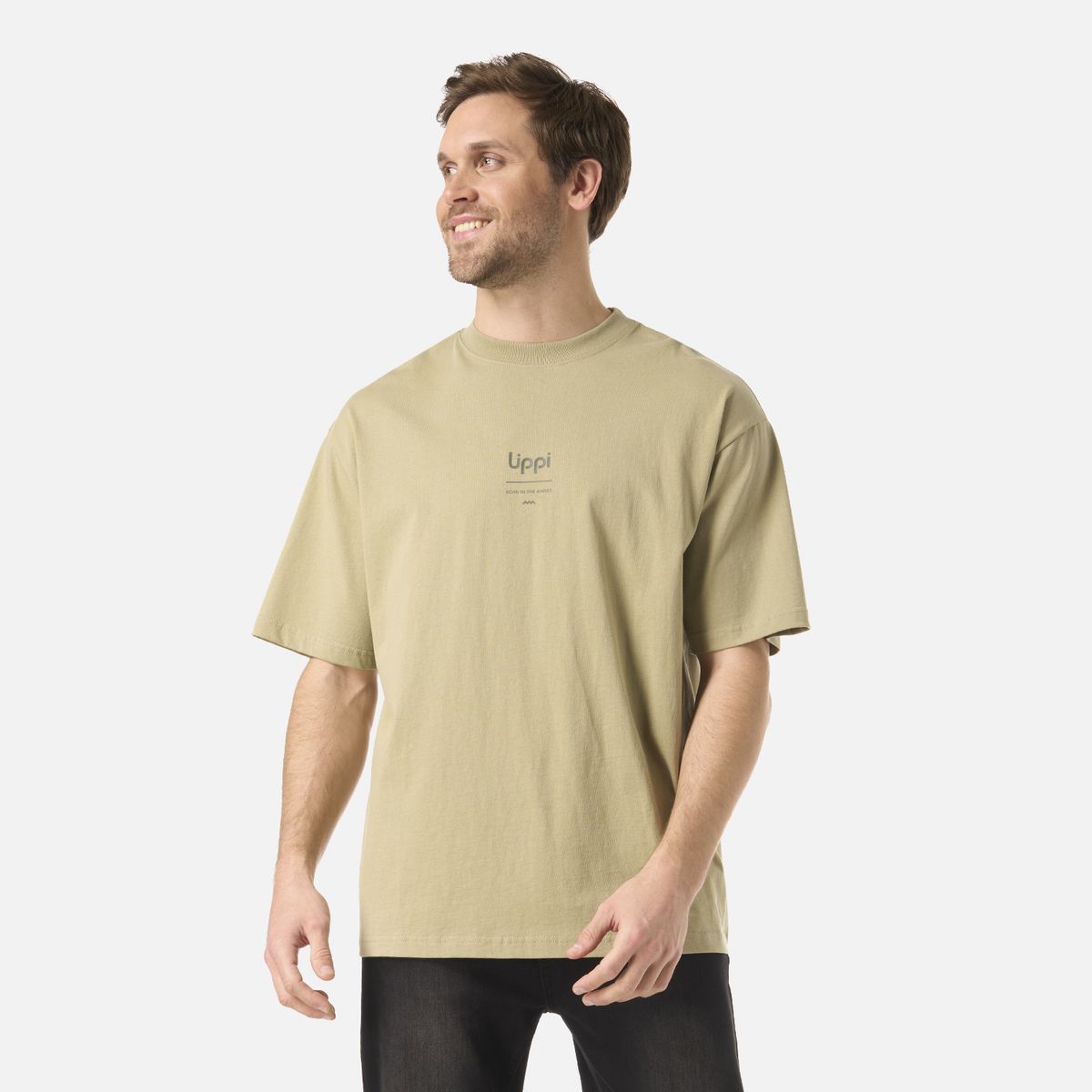 LIPPI - Polera Hombre Endura Cotton T-Shirt Verde Oliva Lippi