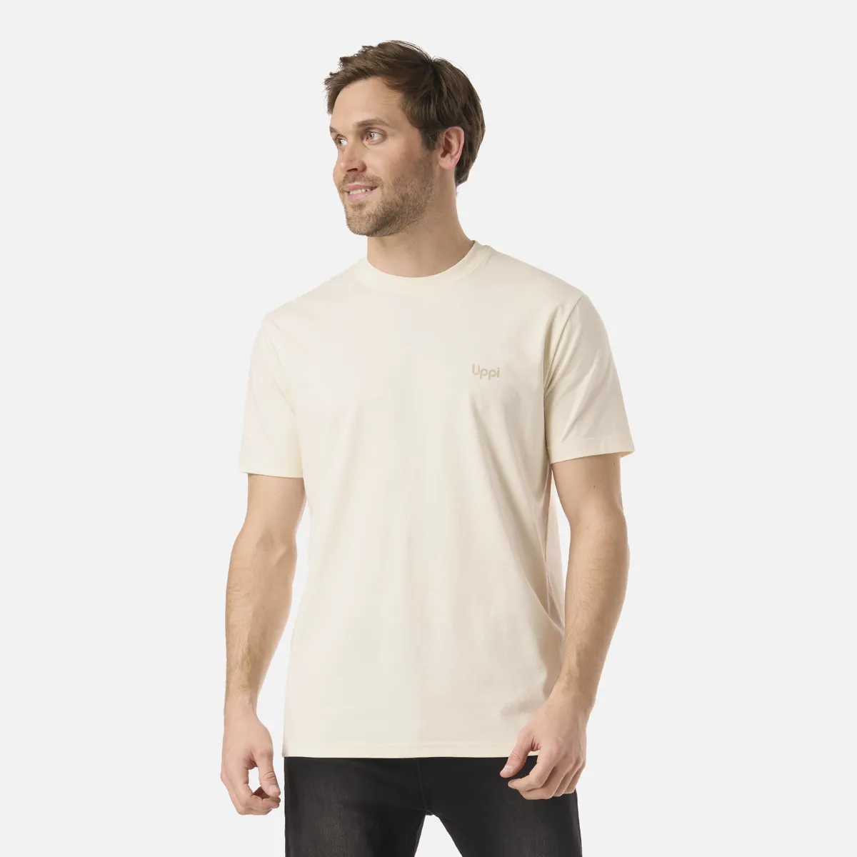 LIPPI - Polera Hombre Green Sorona T-Shirt Crema Lippi
