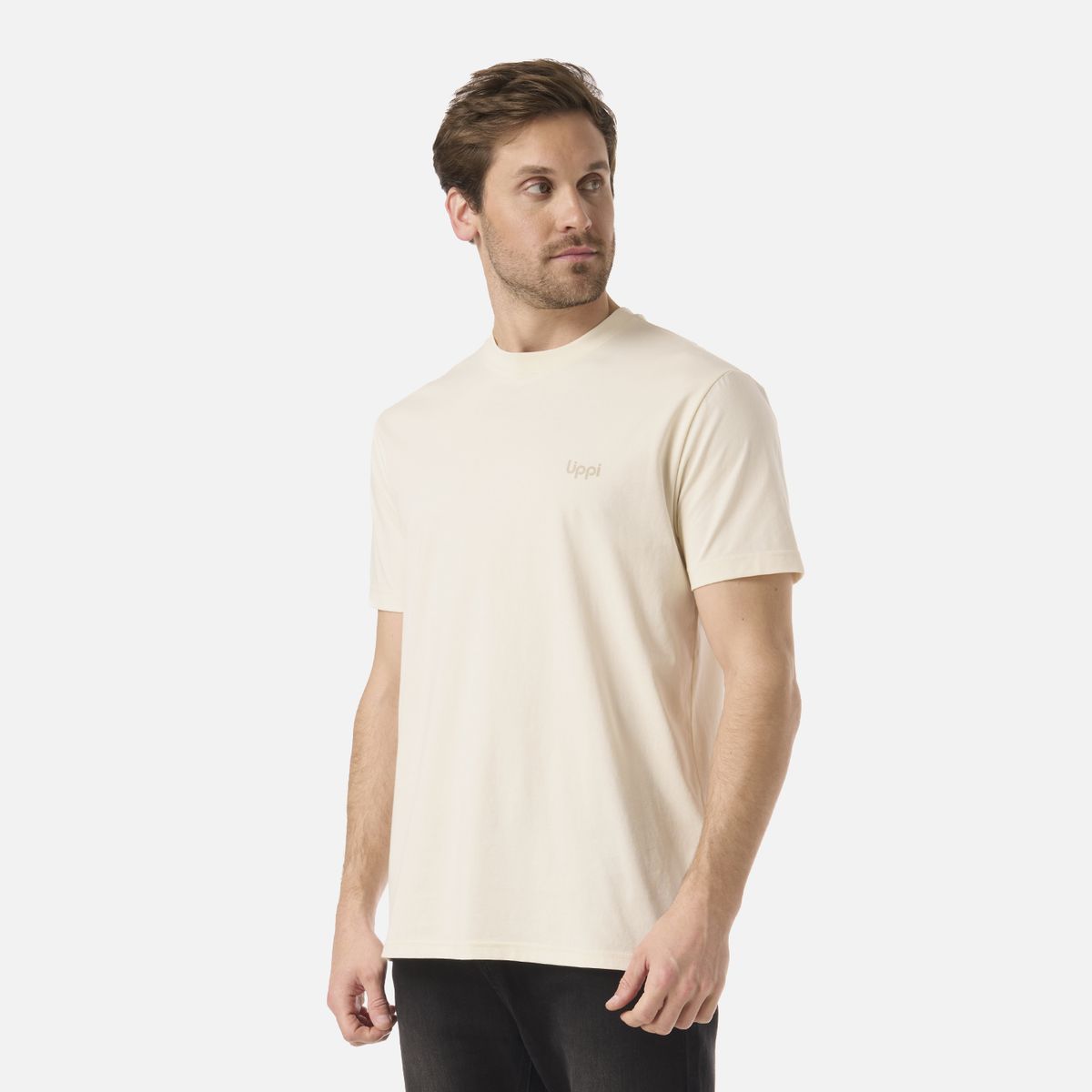 LIPPI - Polera Hombre Green Sorona T-Shirt Crema Lippi