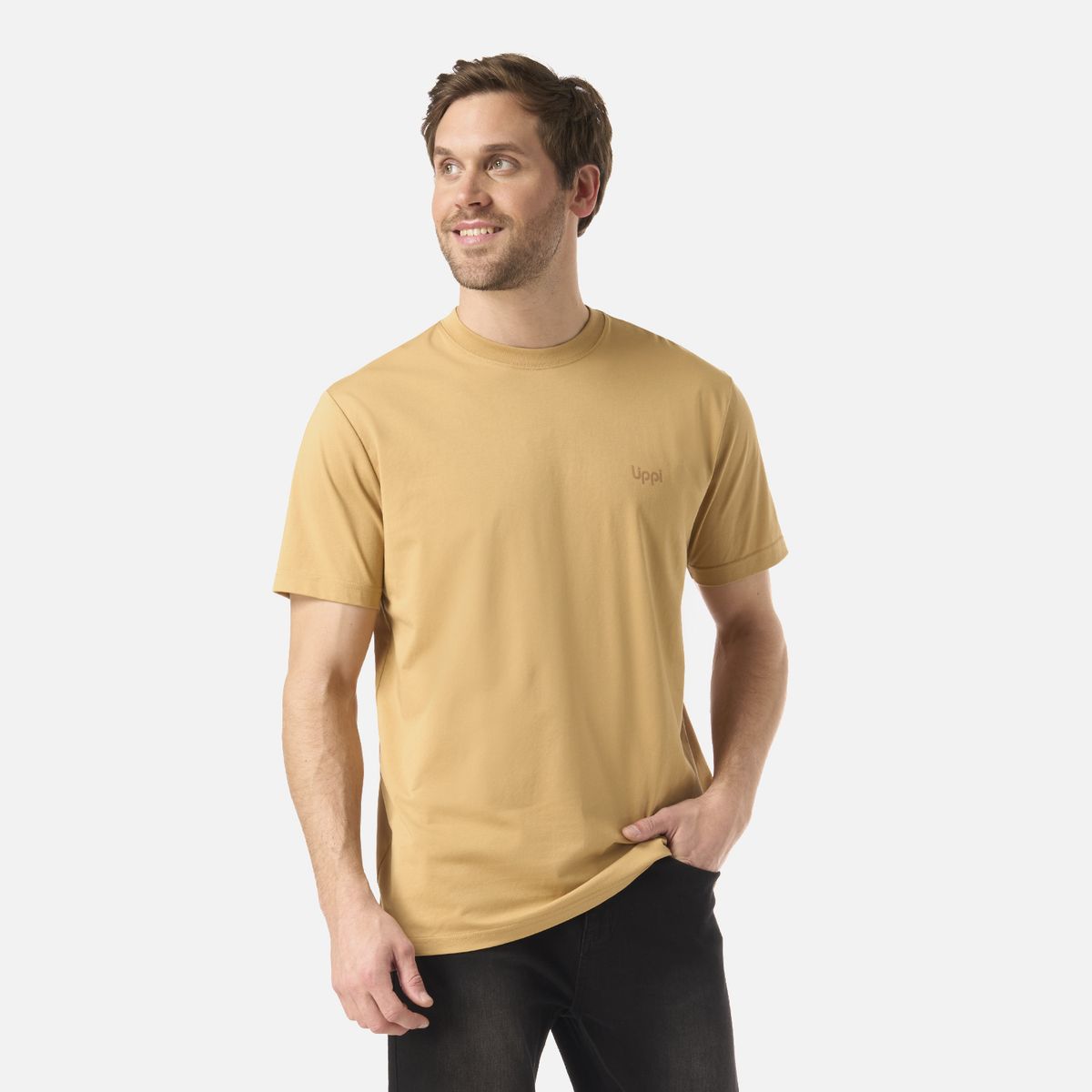 LIPPI - Polera Hombre Green Sorona T-Shirt Camel Lippi