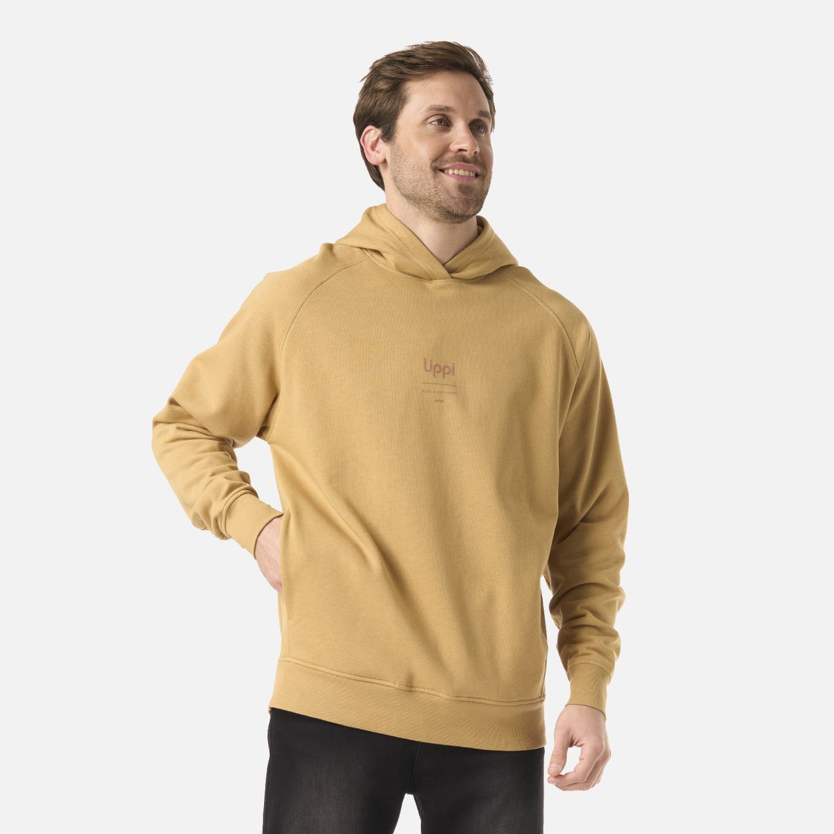 LIPPI - Polerón Hombre Ulmo Light Hoody Sweatshirt Mostaza Lippi