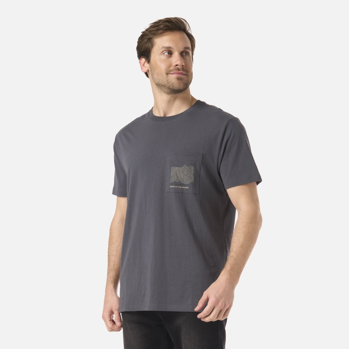 LIPPI - Polera Hombre Ulmo Pocket T-Shirt Grafito Lippi