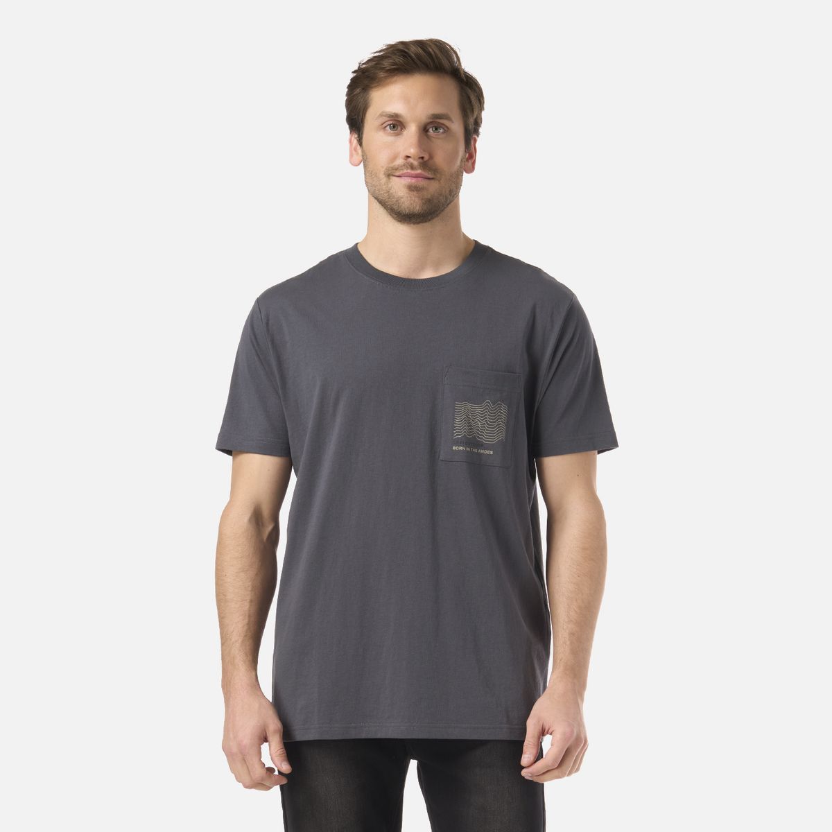 LIPPI - Polera Hombre Ulmo Pocket T-Shirt Grafito Lippi