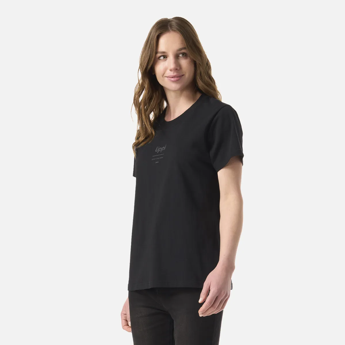 LIPPI - Polera Mujer Ulmo Mid Point T-Shirt Negro Lippi
