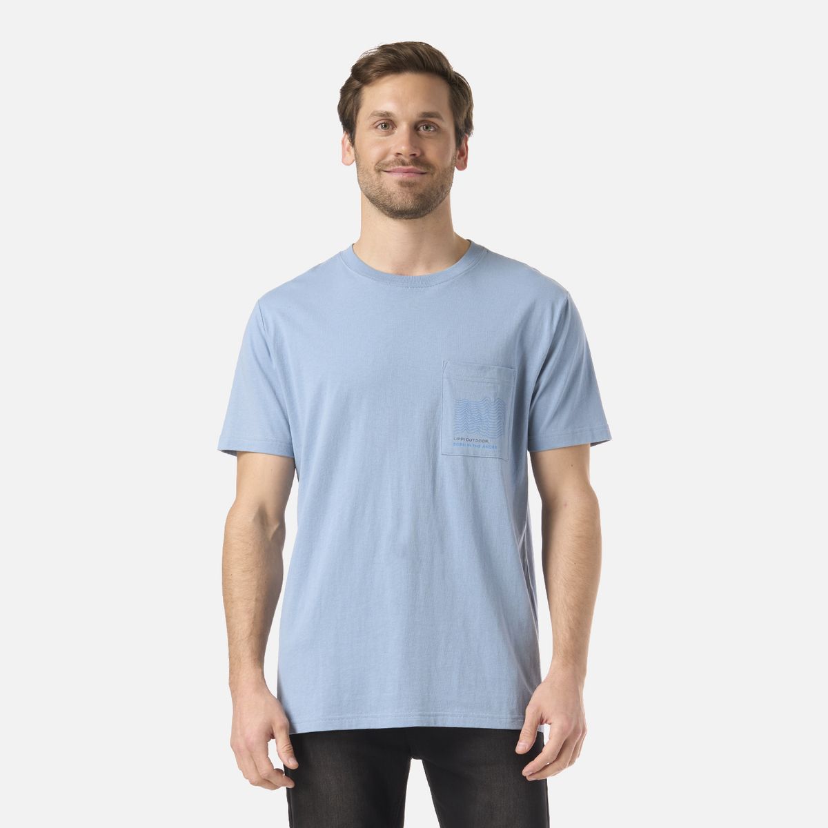 LIPPI - Polera Hombre Ulmo Pocket T-Shirt Azul Piedra Lippi