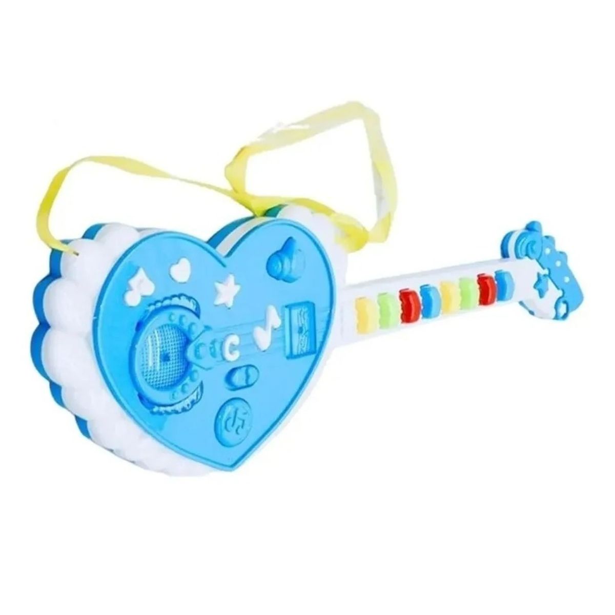 GENERICO - PACK X 3 GUITARRA JUGUETE ROCK LUCES SONIDOS INSTRUMENTO MUSICAL NIÑA CELESTE