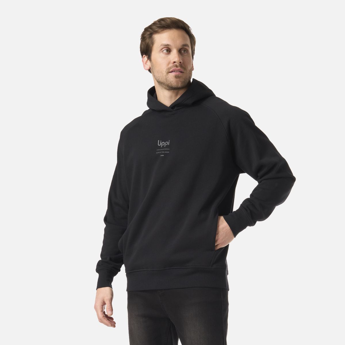 LIPPI - Polerón Hombre Ulmo Light Hoody Sweatshirt Negro Lippi