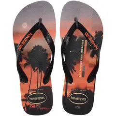 HAVAIANAS - Sandalia Hombre Top Surfer I Fc Negro Naranja Atardecer
