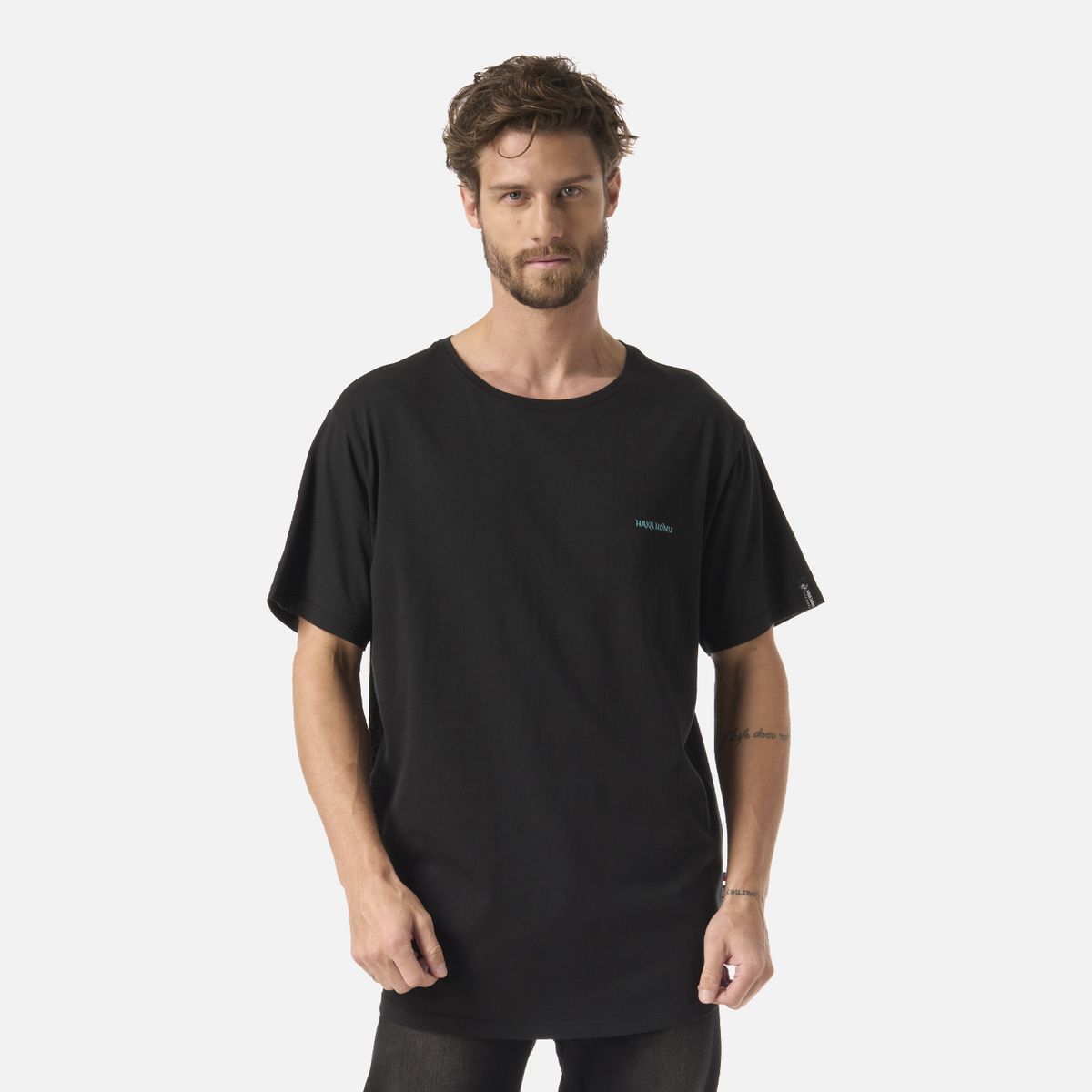 HAKA HONU - Polera Hombre Natural Negro Haka Honu