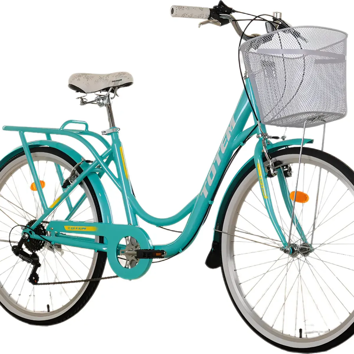 GENERICO - Bicicleta Urbana Totem Modelo City Aro 26 Color Turquesa Color Celeste Tamaño Del Cuadro Xs