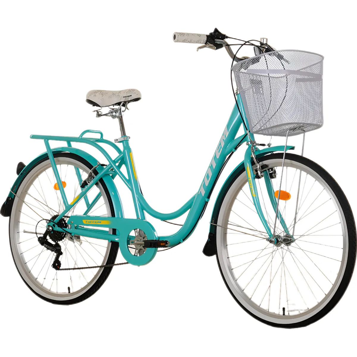 GENERICO - Bicicleta Urbana Totem Modelo City Aro 26 Color Turquesa Color Celeste Tamaño Del Cuadro Xs