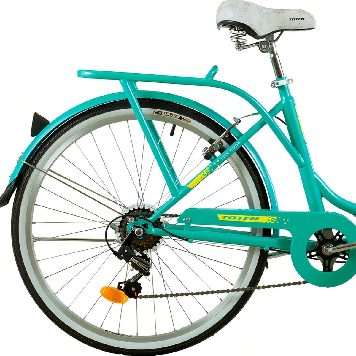 GENERICO - Bicicleta Urbana Totem Modelo City Aro 26 Color Turquesa Color Celeste Tamaño Del Cuadro Xs